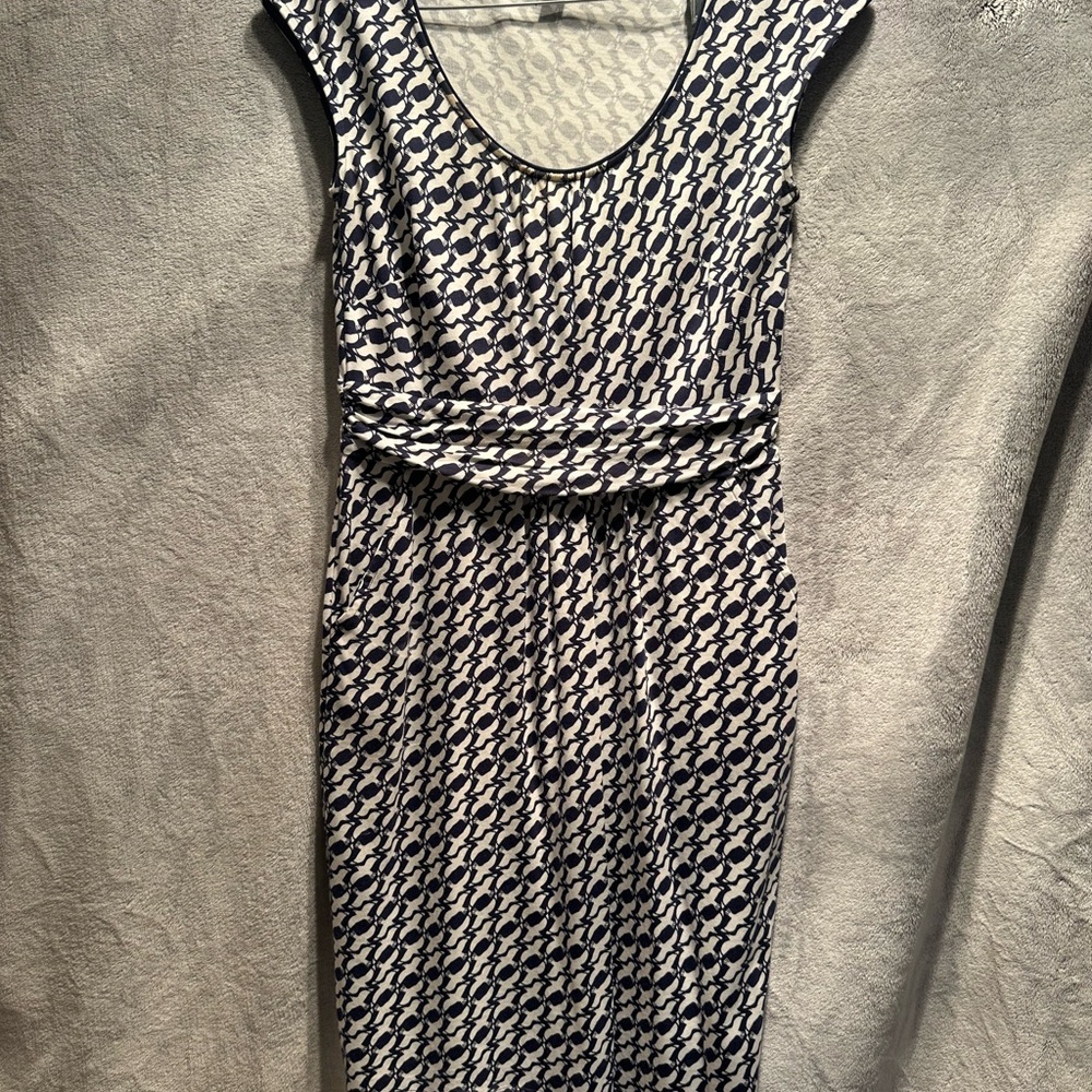 Boden Black and White Sheath Midi Dress